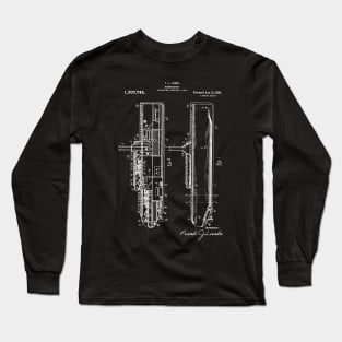 Submarine Print Submarine Patent / Submarine Art Blueprint Submarine Long Sleeve T-Shirt